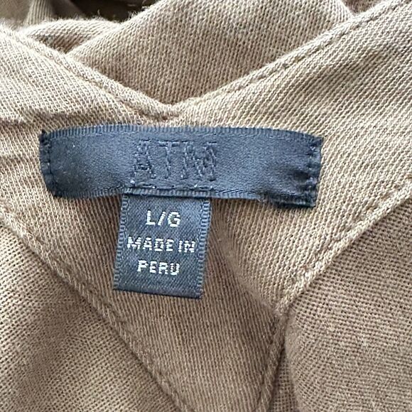 ATM Anthony Thomas Melillo L High Torsion  OAO Sahara Cotton Tan Belted Jumpsuit - Picture 4 of 11